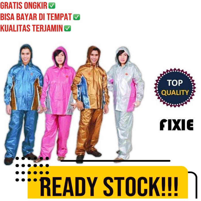 Jas Hujan Fixie Setelan/JAS HUJAN LUCU/JAS HUJAN ANTI REMBES/JAS HUJAN KEREN/JAS HUJAN TEBAL
