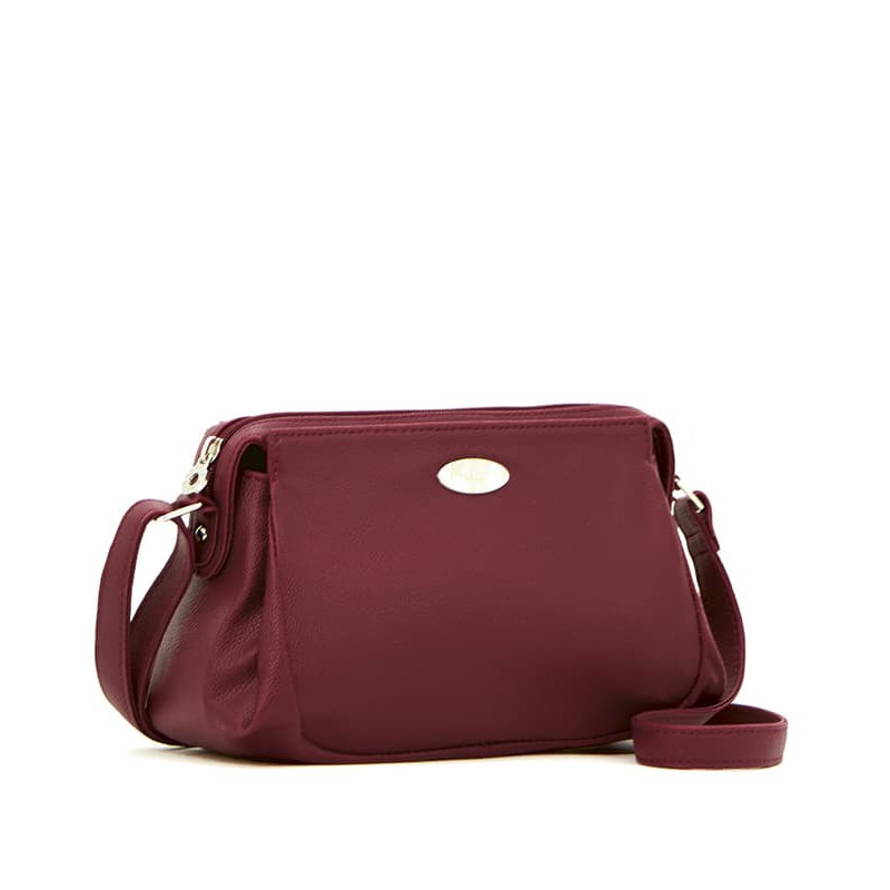 TAS SELEMPANG WANITA SOPHIE MARTIN MERAH KULIT NOSEDIVE T4492R1 KECI A