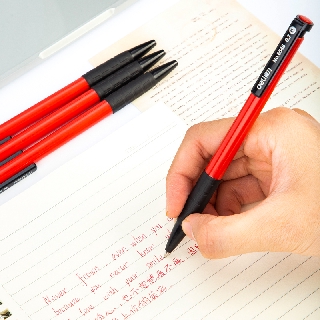 Deli pulpen 1 pc 3 warna retractable isi tinta tebal 6546 Deli pulpen 1 pc 3 warna retractable isi tinta tebal 6546