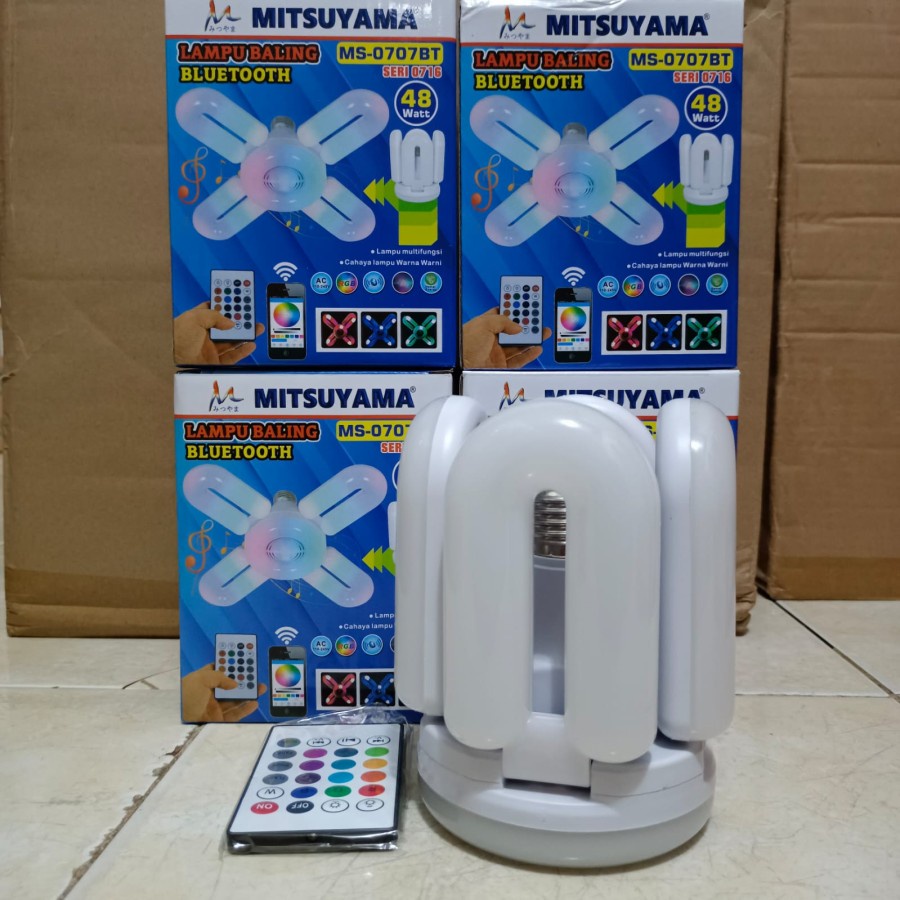 Lampu Bohlam Baling Bluetooth Mitsuyama Seri 0716 MS 0707 BT - Bohlam Speaker Bluetooth - Lampu Spea