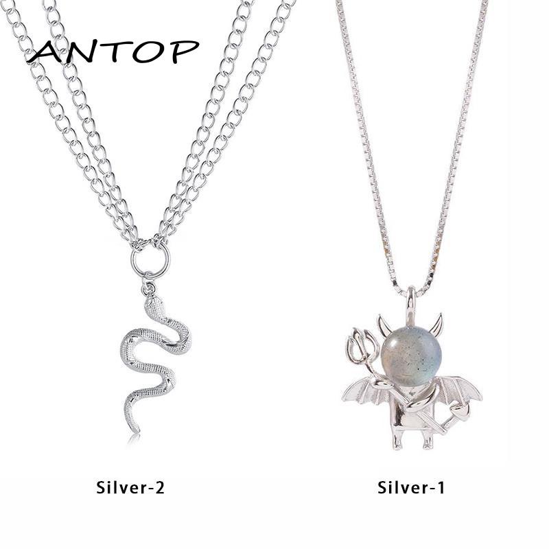 Korea Kalung Pria Dan Wanita Gaya Hip-hop Klavikula Liontin Fashion Aksesoris ANTOP