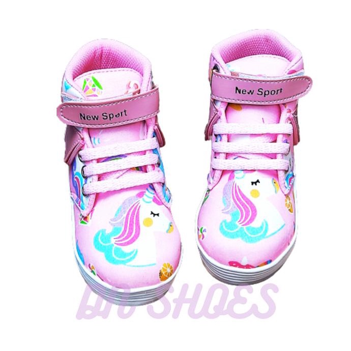 Premium Product Sepatu Boot Anak Perempuan Motif Unicorn Pink Cute/ SEPATU UNICORN SEPATU BOOTS MURA