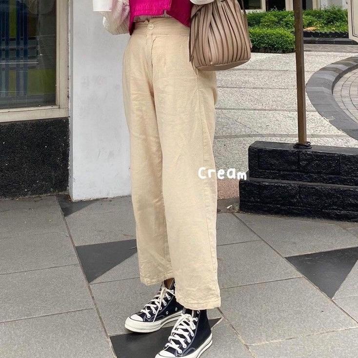 Highwaist Kulot Linen  Laura Slim Kulot Highwaist / Kulot Linen .