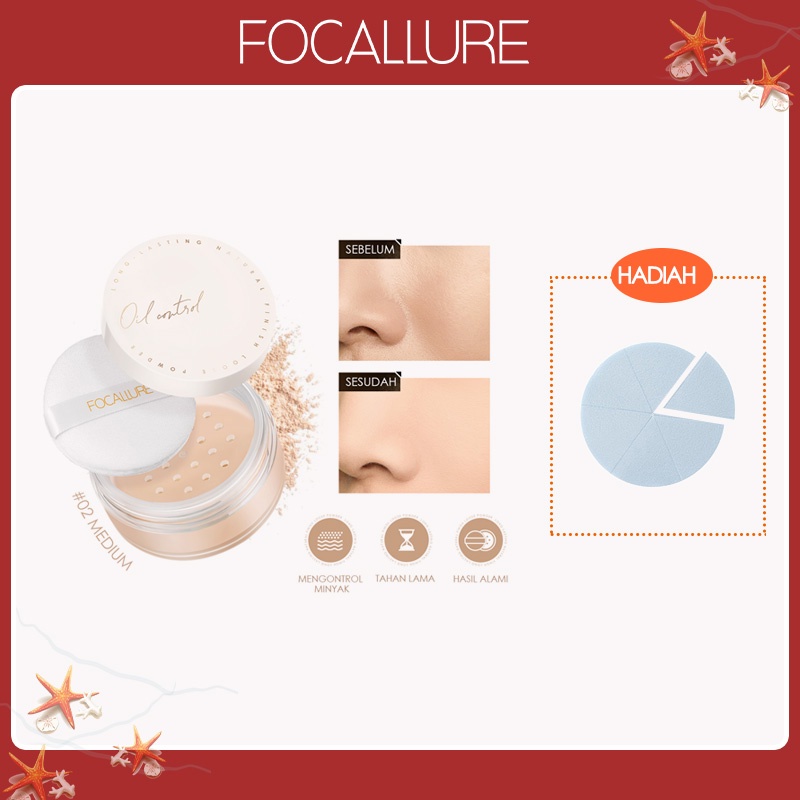 Focallure #PerfectBase Oil-Control Loose Powder Silky Smooth Waterproof Setting Powder fa201