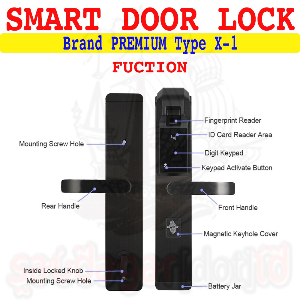 DIGITAL DOOR LOCK - SIDIK JARI - KUNCI PINTU DIGITAL - FINGER PRINT