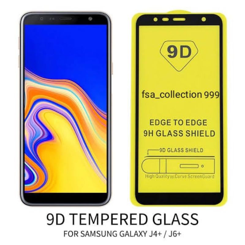 Tempered glass Samsung J4plus/J6plus Full cover Protector Quality