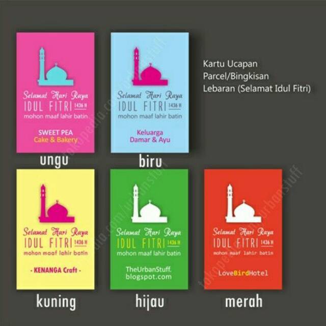 

Parcel - Kartu Ucapan Lebaran Idul Fitri untuk Parcel - Bingkisan. Pakai Nama.