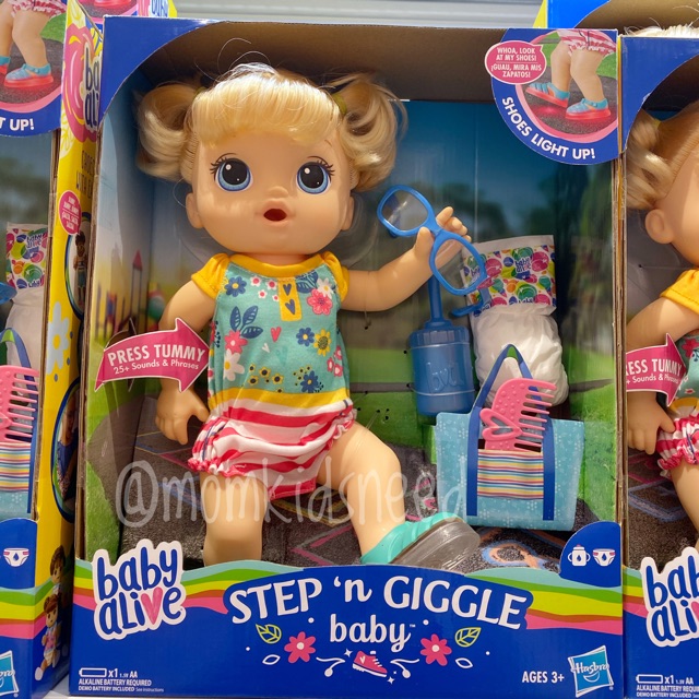 baby alive step and giggle instructions