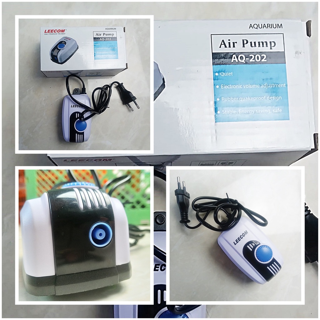 Mesin Aerator 1 Lubang Leecom Air Pump AQ 202 Media Gelembung Udara