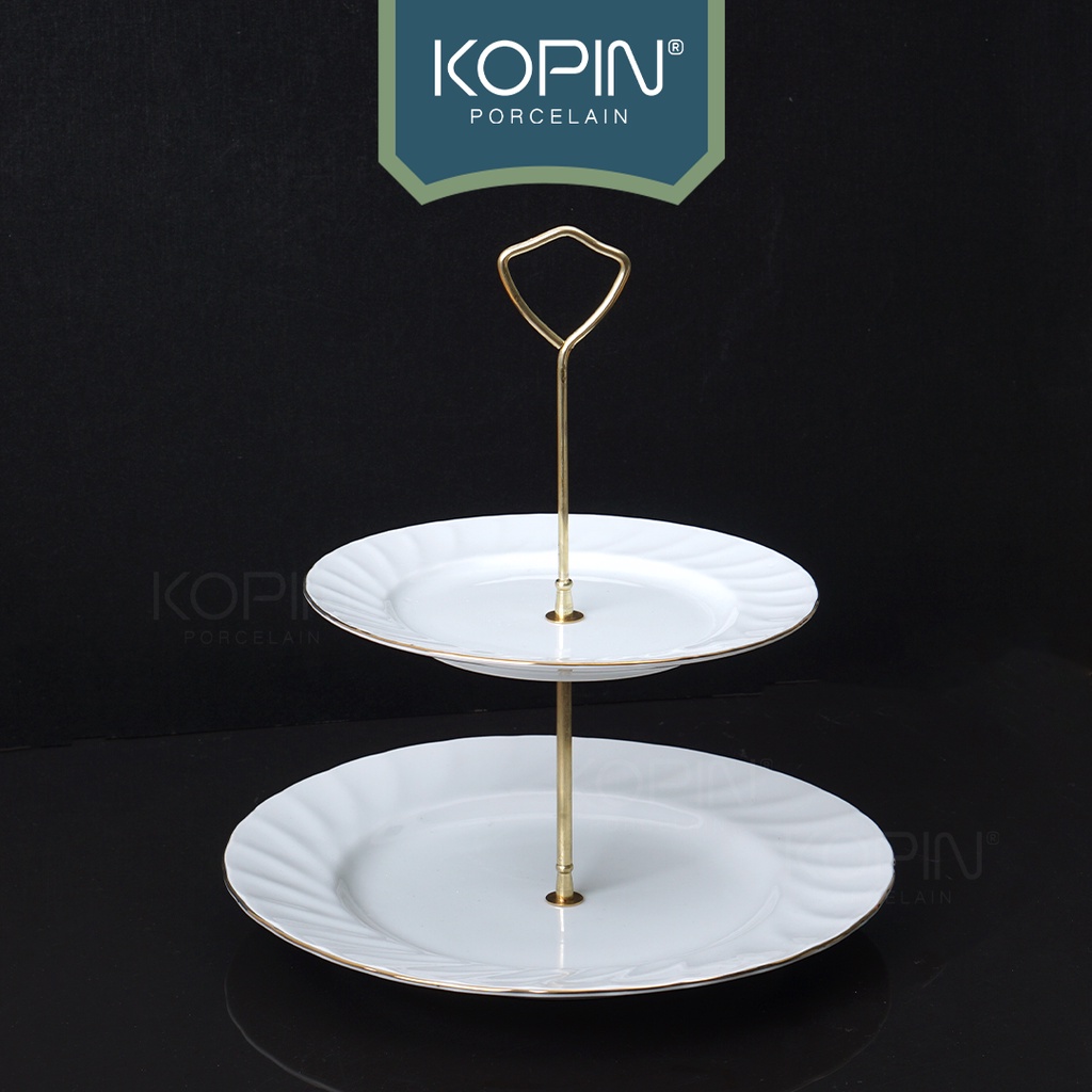 Kopin - Piring Tingkat Rim Porcelain