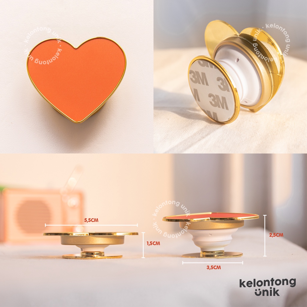 HEART - Griptok Gold Plating/ Phone Holder/ Phone Grip