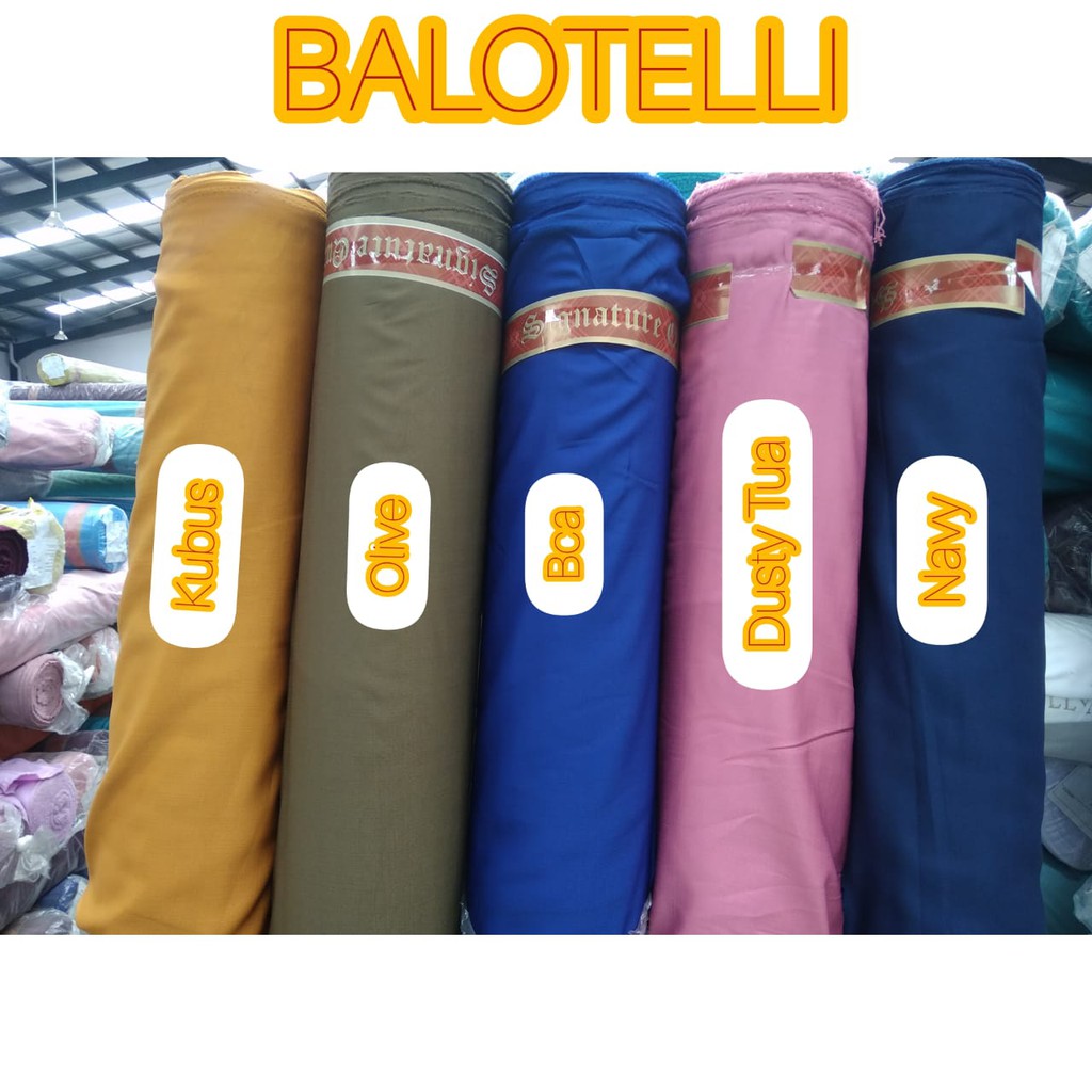 1 Roll Kain Balotelli Baloteli Bahan Gamis