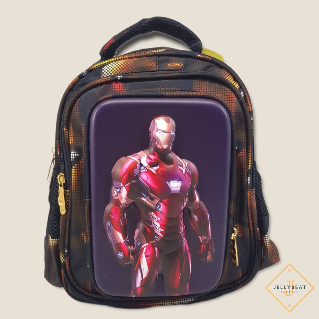 TAS RANSEL 12 INCH DOMPET PAUD - TK KARAKTER -  IRON MAN