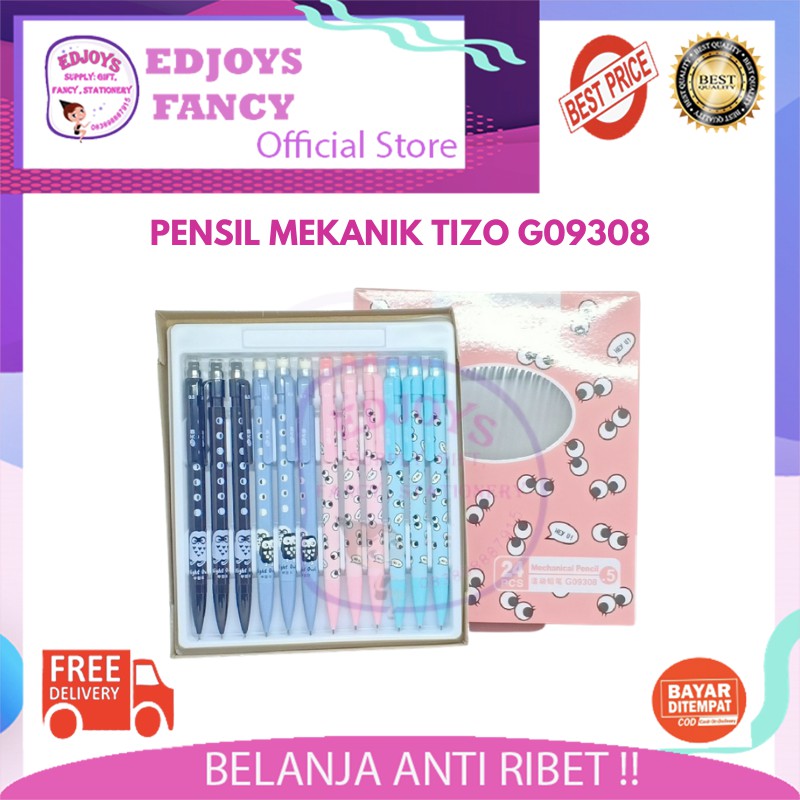 

Pencil / Pensil mekanik / mechanical pencil tizo fancy night owl g09308 isi 24pcs