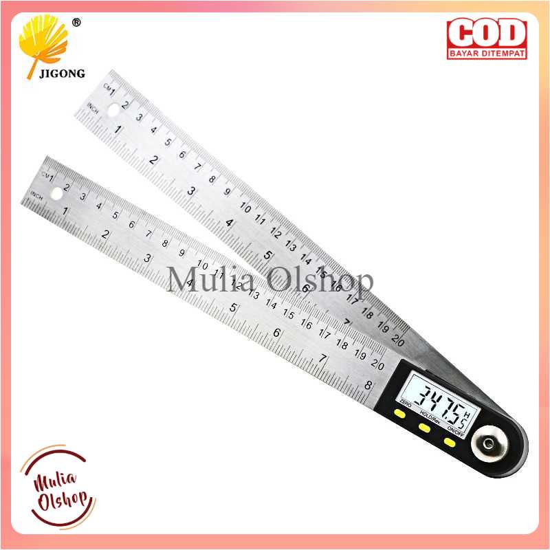

JIGONG Penggaris Digital Inclinometer Goniometer Angle 200mm - TL454