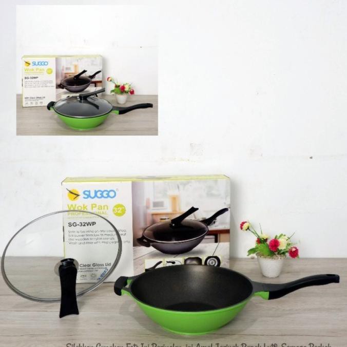 Wajan Wok Pan 32 Cm Suggo SG-32WP Granite Coating