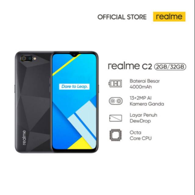 HP REALME C2 RAM 2 32GB TERMURAH BERGARANSI RESMI