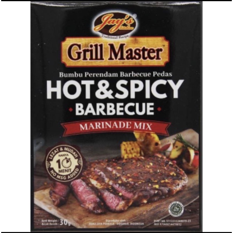 

jays’s grill master hot&spicy bbq bumbu marinate steak