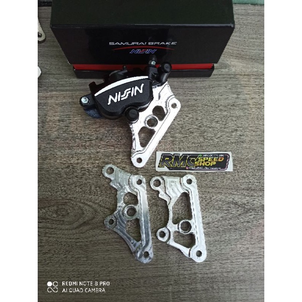 Breket Kaliper nissin samurai tiger megapro cb150r ukuran disc 300mm 320mm