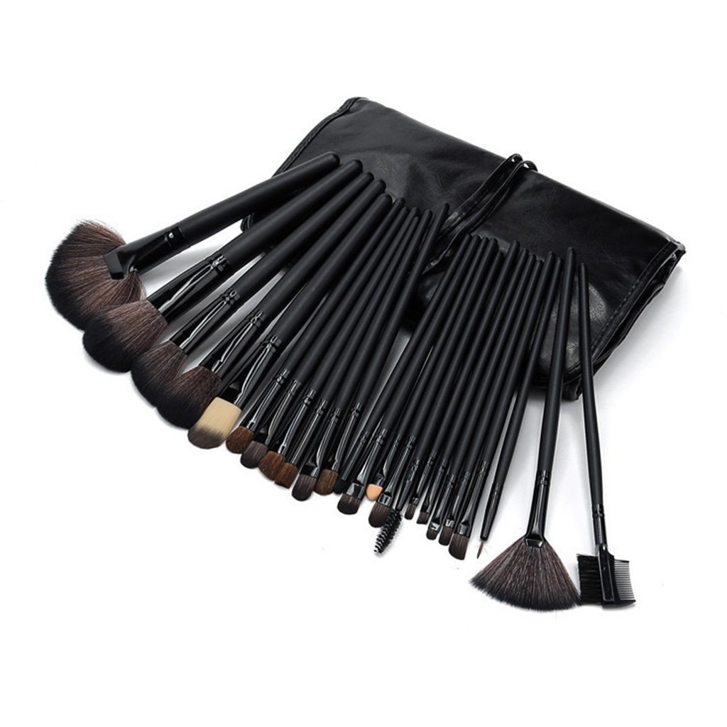 Brush Set 24 Pcs Free Pouch Kuas Make Up Set Makeup Brush Make Up Set