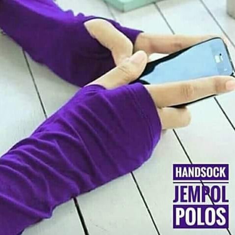 [HUSNA HIJAB] Handsock Jempol Polos / Hensock Polos / Manset Jersey