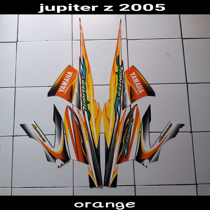 stiker motor jupiter z 2005 orange