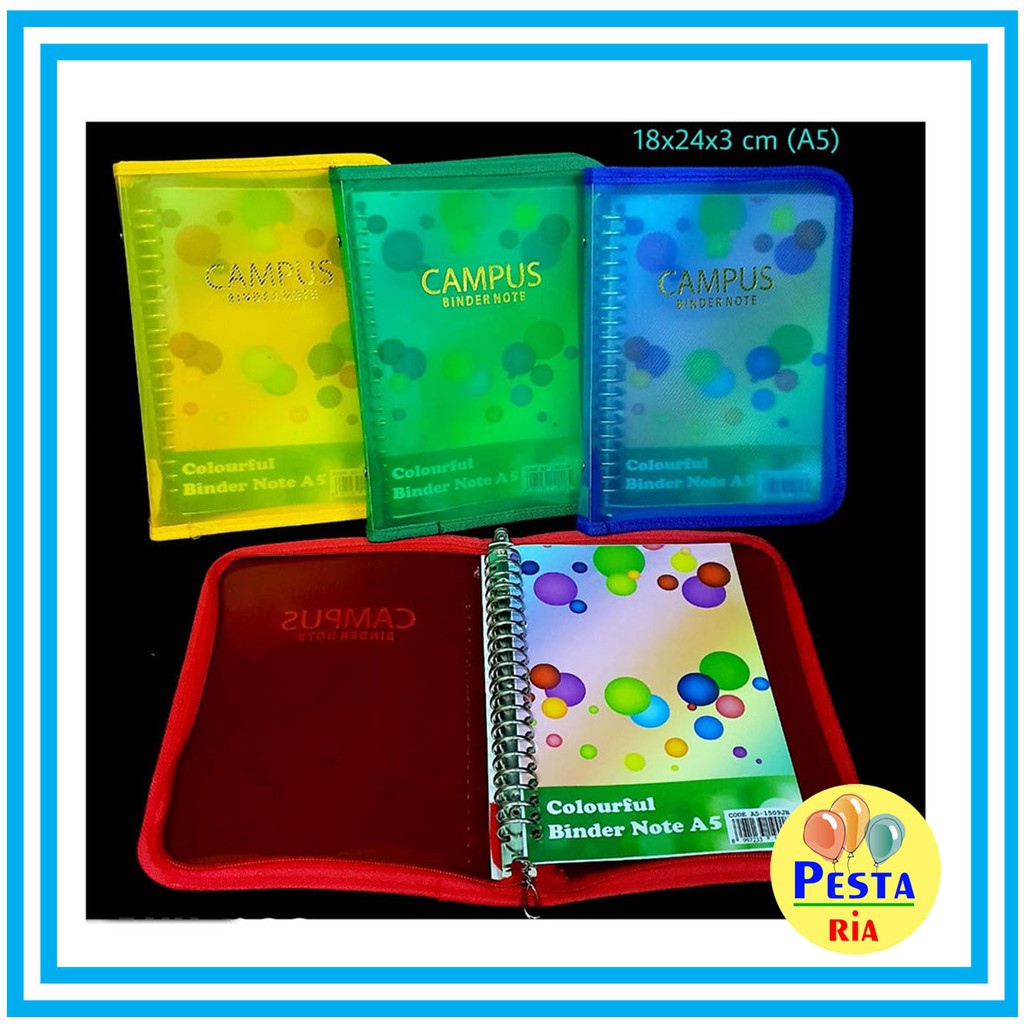 

MURAH!! 1Pcs Binder note sampul campus, map binder campus, map binder A5, binder zipper