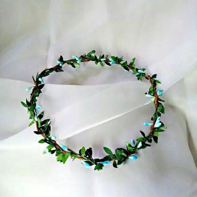9 warna Flowercrown - simple flower crown / Mahkota bunga / bandana / headpiece / Crown pengantin