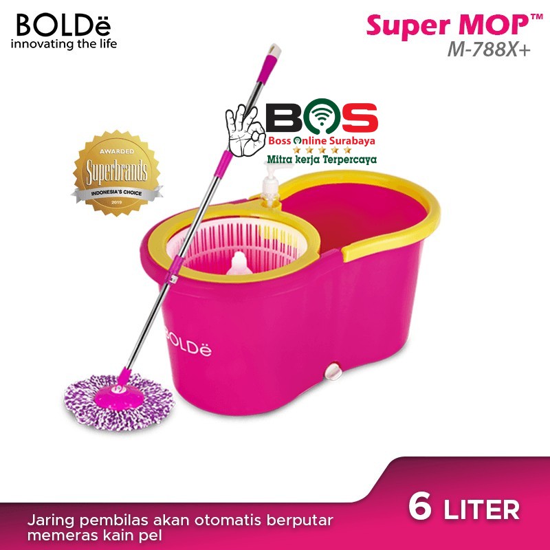 Alat Pel Lantai Bolde Super Mop M-788X+ Alat Pel Putar M 788X+