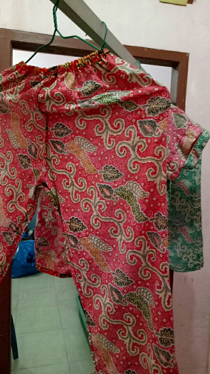 Grosir Piyama Batik Couple Anak Size 1-10 (lengan Pendek, Celana Panjang)