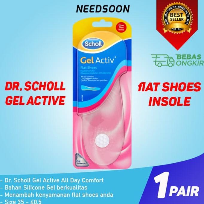 Insole Sepatu Wanita Plantar Fasciitis Silicone Gel Dr.Scholl Active