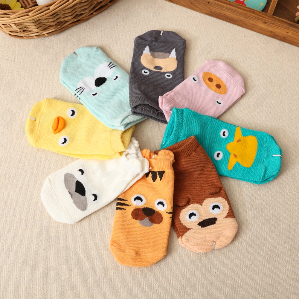 OKEYI Kaos kaki bayi bahan katun baby socks anti slip 3D cute animal