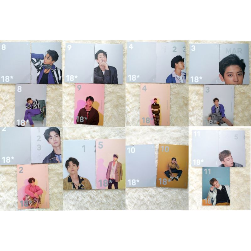 EXO SEASON GREETINGS 2018 SG PC PHOTOCARD SEHUN CHANYEOL D.O. BAEKHYUN CHEN SUHO KAI XIUMIN