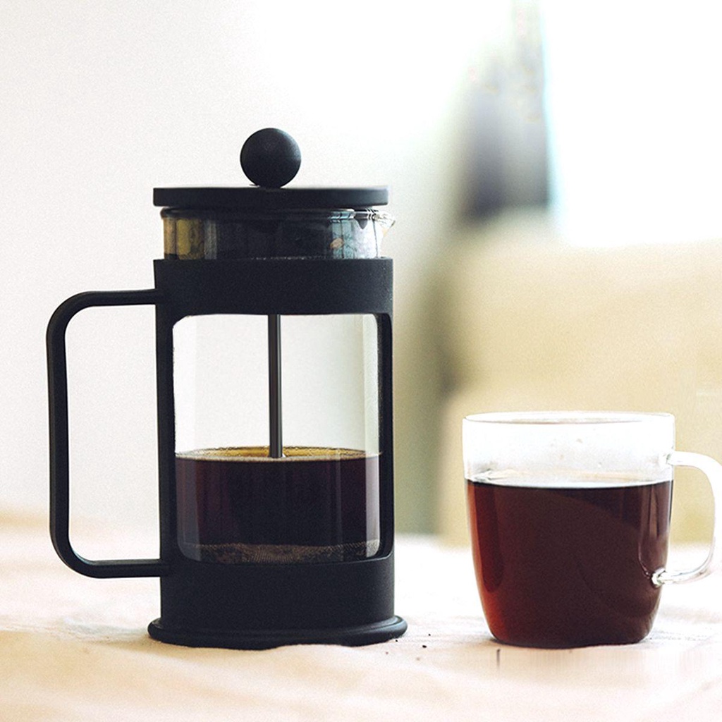 Rebuy French Press Filtration Plunger Alat Pembuat Teh Kaca Borosilicate Tebal