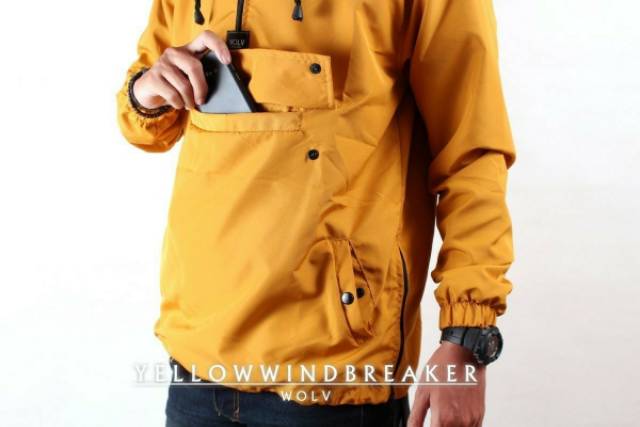 JAKET PARASUT PRIA CAGOULE Taslan WOLV Murah