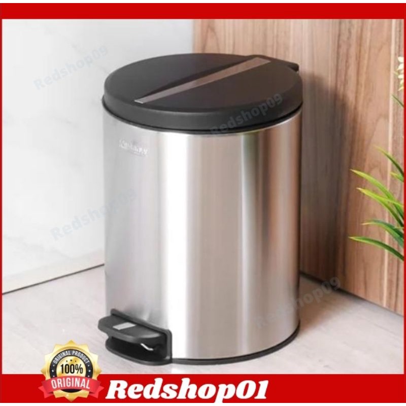 Tempat Sampah 5 Ltr Stainless/tempat sampah krisbow 5 Ltr/Tempat sampah injak