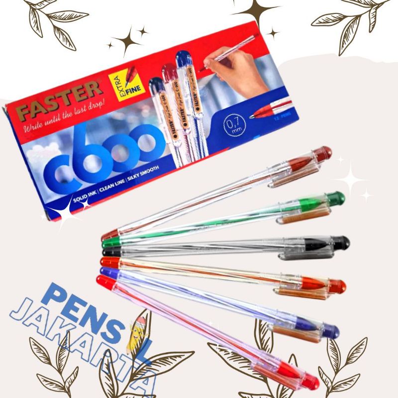 

Pulpen FASTER C600 Bolpoin Pena Hitam 0.7 mm [ECER]