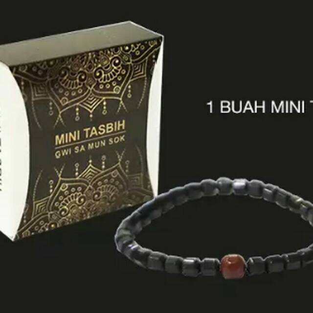 Tasbih Mini Azhikra Black Jade Batu Gwisamunsok 33 Butir Original Asli Dijamin