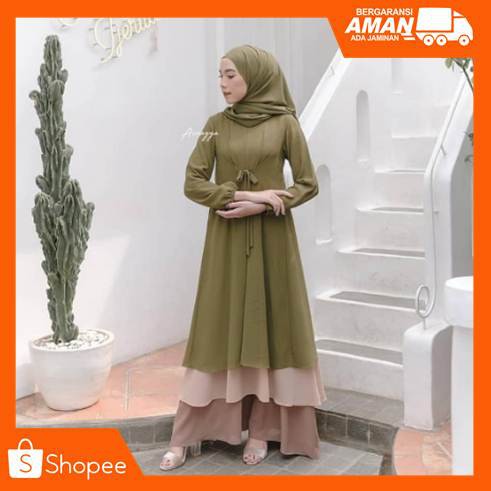 Kekinian 2020 Gamis Maxi Trand Remaja Kekinian / Baju Gamis Qeenara Maxy Wanita Terbaru