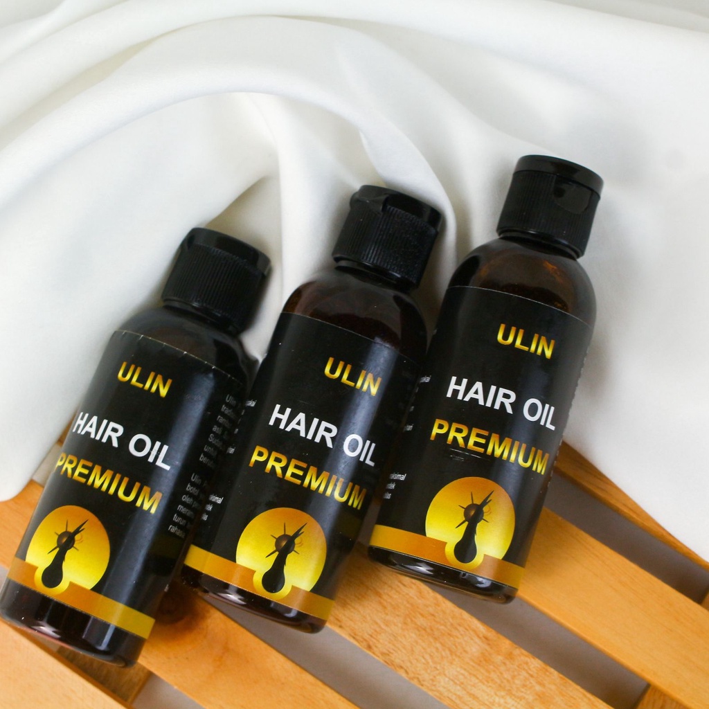 serum obat ulin oil premium penghitam anti uban rambut 3 botol