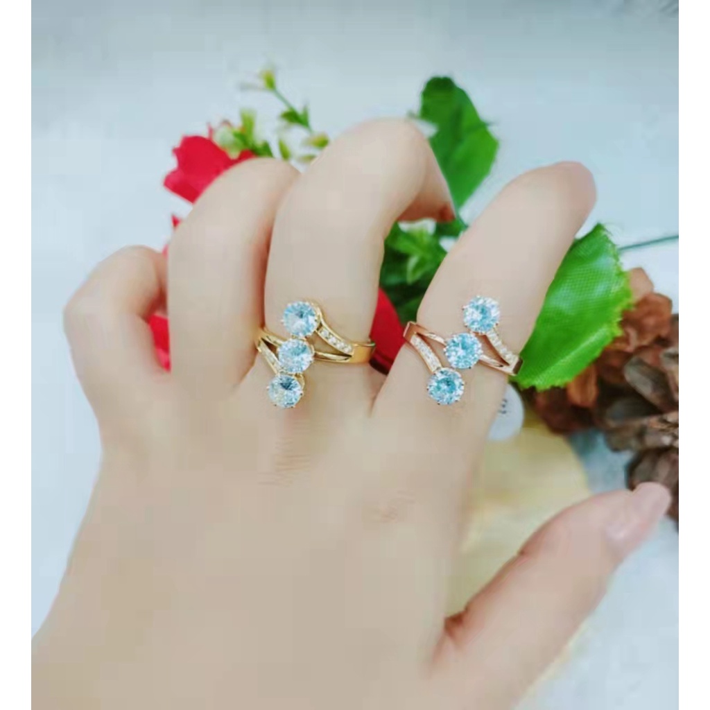 Cincin Titanium Permata Perhiasan Wanita Jewellery 1255