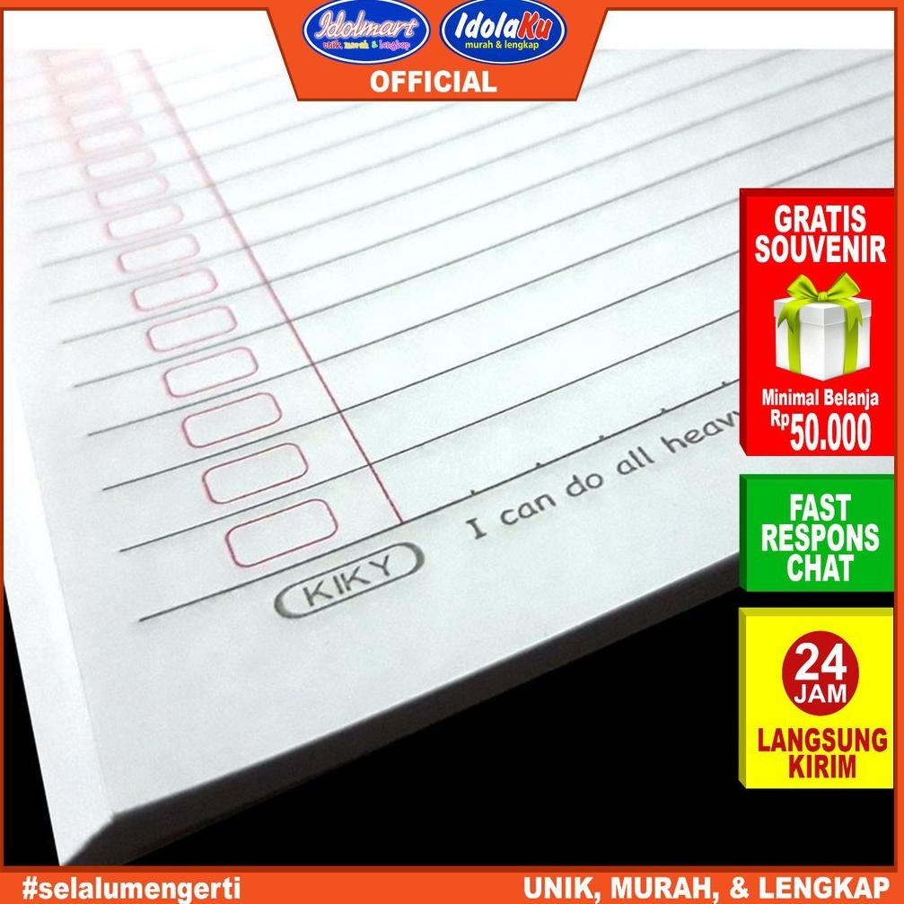 

[PRODUK SNSVH] IDOLMART Buku Tulis KIKY isi 58 Lembar - 10 Buku EBB