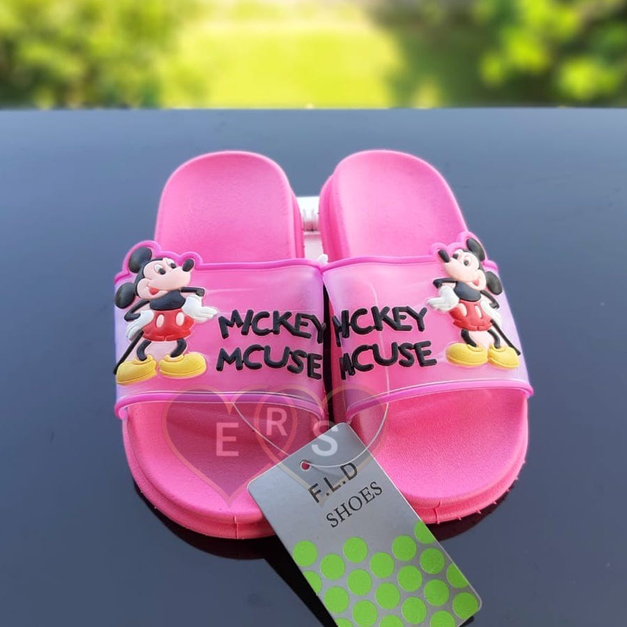 TOKOERS Sandal Anak Perempuan / Sandal Selop Anak Import Umur 4 5 6 tahun - Sandal Jelly Mickey Mouse - XNY8839-2