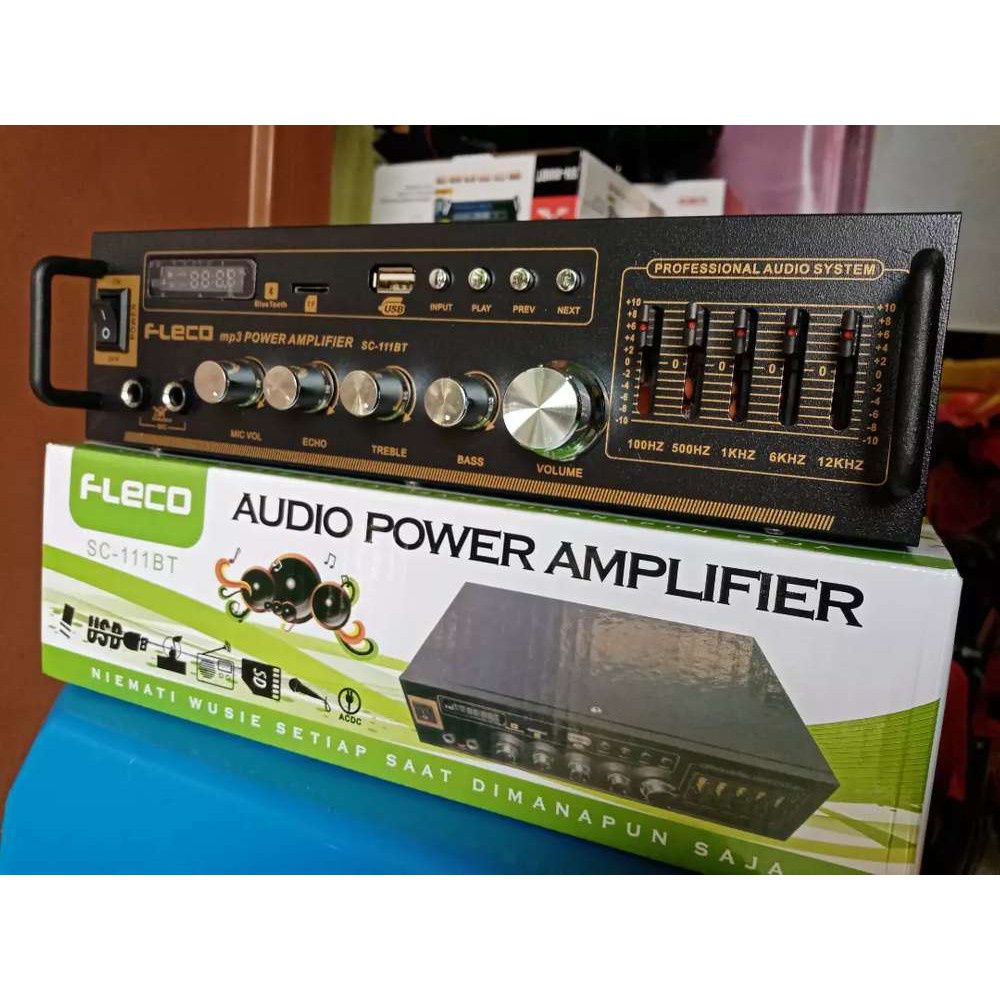 MURAH~Audio Power Amplifier Ampli Fleco SC-111BT Bluteooth | FMS