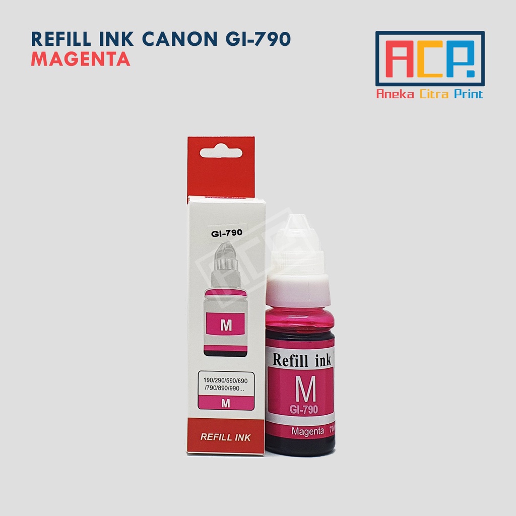 ACP Premium Refill Ink GI-790 - Tinta Dye Canon G1000 G2000 G3000 G4000 G1010 G2010 G3010 G4010