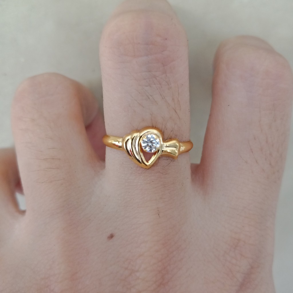 Cincin anak dan dewasa emas permata asli kadar 700 70% 16k 22 11 12 13 14 15 16 17 surabaya UBS