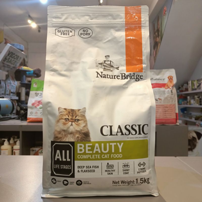 Nature Bridge Beauty All Life Stages Cat Food 1.5Kg / Makanan Kucing Kering Beauty