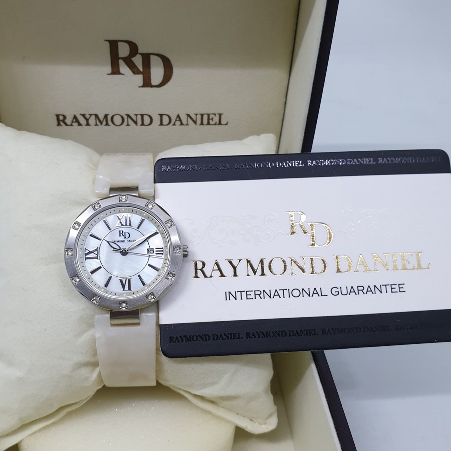 Raymond Daniel RD206 Silver Akr.Putih,Jam Tangan Wanita, Original