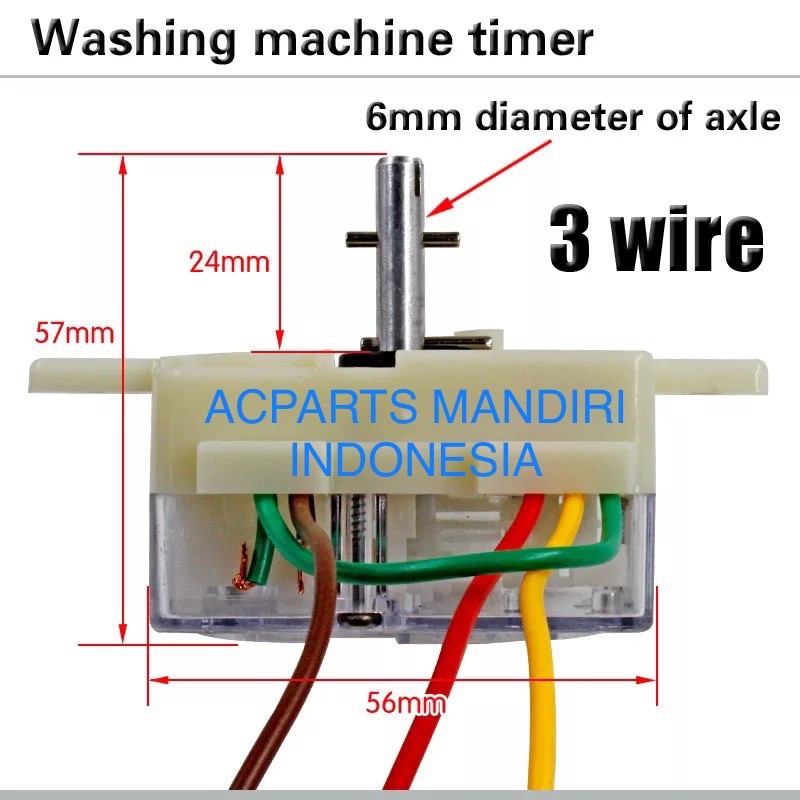 Timer Mesin Cuci universal 3 kabel