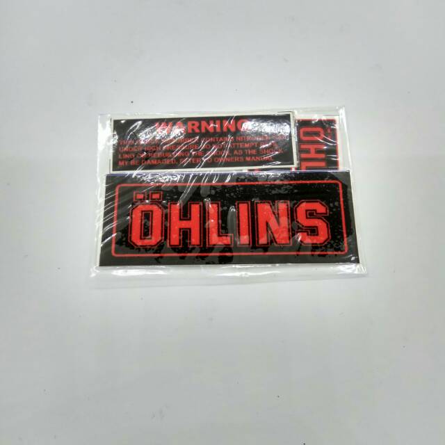 Stiker Ohlins black